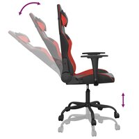 Massage gamestoel kunstleer zwart en rood 6
