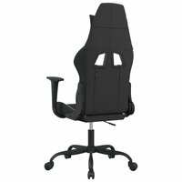 Massage gamestoel stof zwart en wit 5