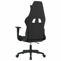 Massage gamestoel stof zwart en taupe 5