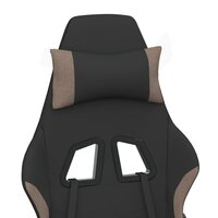 Massage gamestoel stof zwart en taupe 9