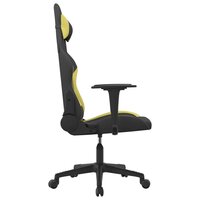 Massage gamestoel stof zwart en lichtgroen 4