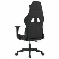 Massage gamestoel stof zwart en lichtgroen 5