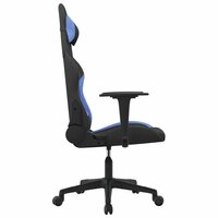 Massage gamestoel stof zwart en blauw 4