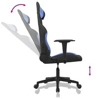 Massage gamestoel stof zwart en blauw 6