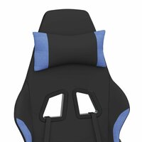 Massage gamestoel stof zwart en blauw 9
