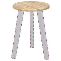 Tafelblad Sonoma eiken 30 x 30 x 1,5 cm Bewerkt hout 3