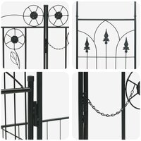 Tuin Boog Effen Zwart 203 x 50 x 218 cm 9