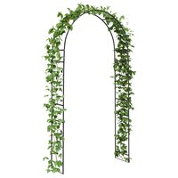 Tuin Boog Bloemen Zwart 3