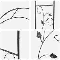 Tuin Boog Bloemen Zwart 8