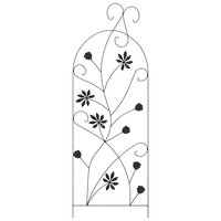 Tuinhek 3 pcs Zwart 112 x 40 cm Staal 6