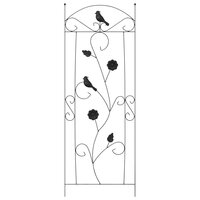 Tuinhek Latwerk 3 pcs Zwart 112 x 40 cm Staal 6