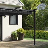 Wandgemonteerde Pergola Antraciet Staal 3