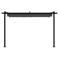 Wandgemonteerde Pergola Antraciet Staal 4