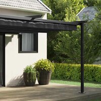 Wandgemonteerde Pergola Antraciet Staal 3