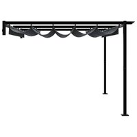 Wandgemonteerde Pergola Antraciet Staal 5