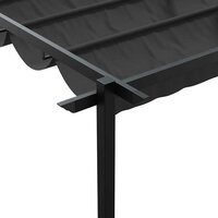 Wandgemonteerde Pergola Antraciet Staal 8