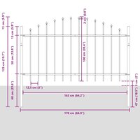 Tuinhek 2 pcs Grijs 170 x 140 cm Gepoedercoat staal 8