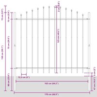 Tuinhek Grijs 170 x 165 cm Gepoedercoat staal 7
