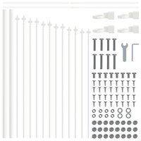 Tuinhek Wit 170 x 140 cm Gepoedercoat staal 5