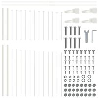 Tuinhek Wit 170 x 190 cm Gepoedercoat staal 5