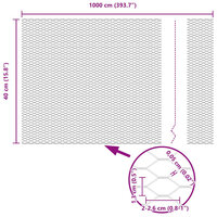 Hexagon Hek Zilver 0,4 x 10 m Gegalvaniseerd staal 9
