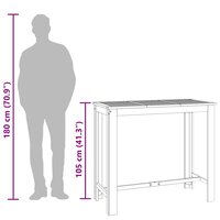 Tuinbartafel 120x60x105 cm massief acaciahout 7