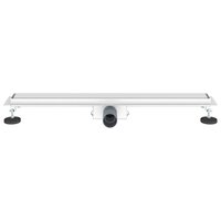 Doucheafvoer met Glazen Deksel Zilver 70 cm Roestvrij staal 304 4