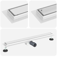 Doucheafvoer met Glazen Deksel Zilver 80 cm Roestvrij staal 304 2