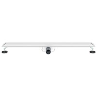 Doucheafvoer met Glazen Deksel Zilver 100 cm 4
