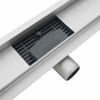 Doucheafvoer met Glazen Deksel Zilver 100 cm 9