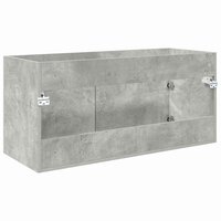 Wastafelkast met opslag met de deur Beton Grijs Bewerkt hout 8