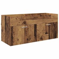 Wastafelkast met opslag met de deur Oudhout Bewerkt hout 2