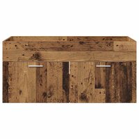 Wastafelkast met opslag met de deur Oudhout Bewerkt hout 6