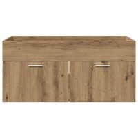 Wastafelkast met opslag met de deur Artisan Eiken Bewerkt hout 6