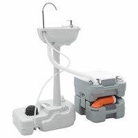 Camping Toilet Set 2 pcs Grijs 50,5 x 33 x 103 cm 3