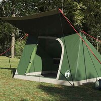 Camping Tent met dak met opslag Groen 223 x 163 x 130 cm taft 3