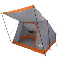 Camping Tent met dak Grijs en Oranje 223 x 163 x 130 cm taft 2