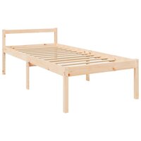 Seniorenbed met hoofdbord massief hout 90x200 cm 5