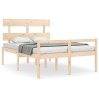 Seniorenbed met hoofdbord massief hout 120x200 cm 2