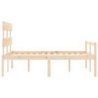 Seniorenbed met hoofdbord massief hout 120x200 cm 7
