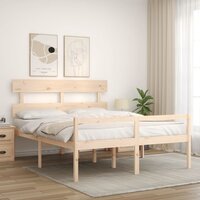Seniorenbed met hoofdbord massief hout 160x200 cm 3