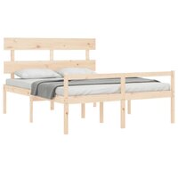 Seniorenbed met hoofdbord massief hout 160x200 cm 4