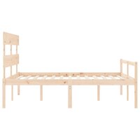 Seniorenbed met hoofdbord massief hout 160x200 cm 7