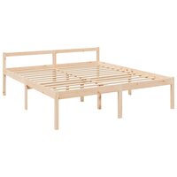 Seniorenbed met hoofdbord massief hout 200x200 cm 9