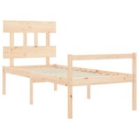 Seniorenbed met hoofdbord massief hout 5