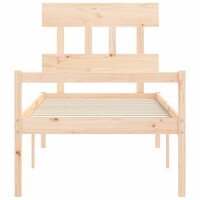 Seniorenbed met hoofdbord massief hout 6