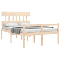 Seniorenbed met hoofdbord massief hout 120x200 cm 4