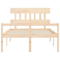 Seniorenbed met hoofdbord massief hout 120x200 cm 6