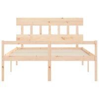 Seniorenbed met hoofdbord massief hout 160x200 cm 6