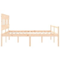 Seniorenbed met hoofdbord massief hout 200x200 cm 7